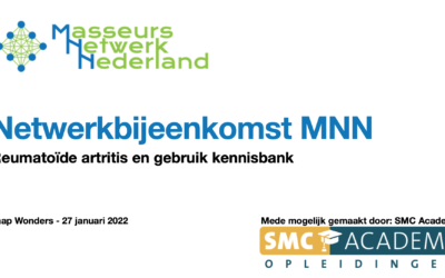 Presentatie netwerkbijeenkomst Masseurs Netwerk Nederland
