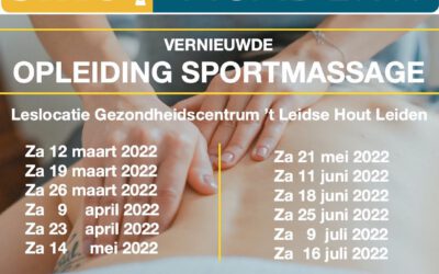 Opleiding Sportmassage en verzorging start 12 maart 2022